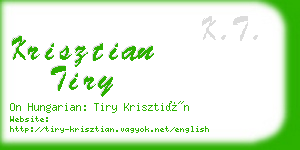 krisztian tiry business card